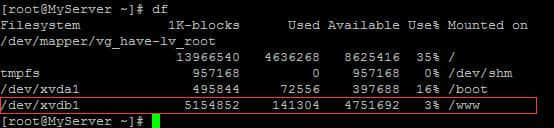 检查是否挂载成功