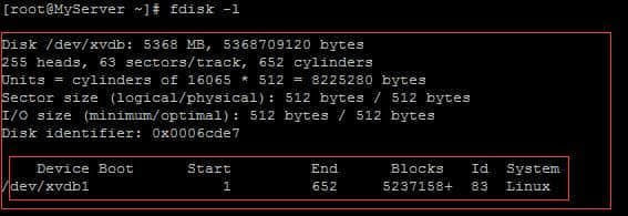 检查是否分区成功